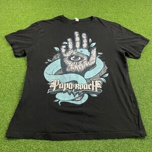 Vintage Black Papa Roach Eye Hand T-Shirt Sz L